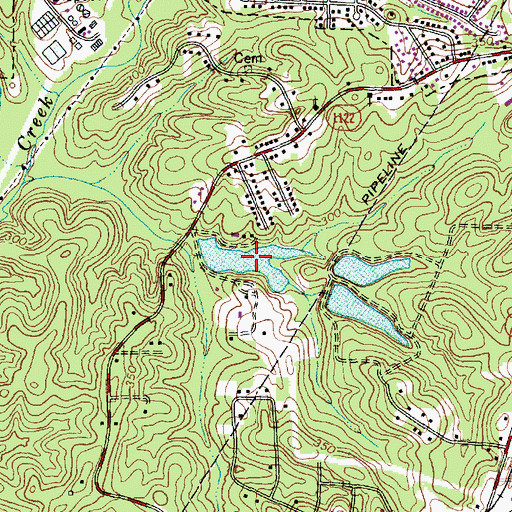 Topographic Map of Frazier Lake, NC