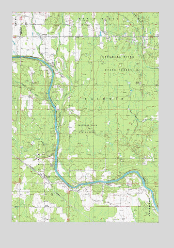 Cornell, MI USGS Topographic Map