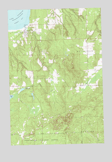 Cornucopia, WI USGS Topographic Map