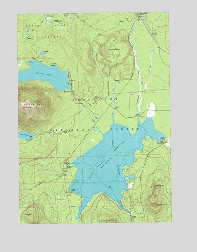 Crane Prairie Reservoir, OR USGS Topographic Map