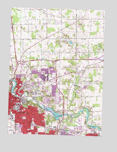 Ann Arbor East, MI USGS Topographic Map