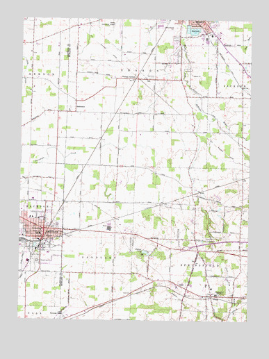 Crestline, OH USGS Topographic Map