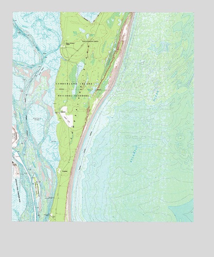 Cumberland Island South, GA USGS Topographic Map