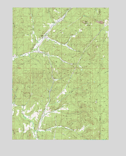 Curtin, OR USGS Topographic Map