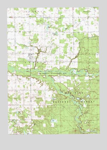 Custer, MI USGS Topographic Map