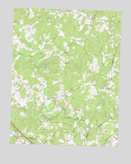 Dabneys, VA USGS Topographic Map