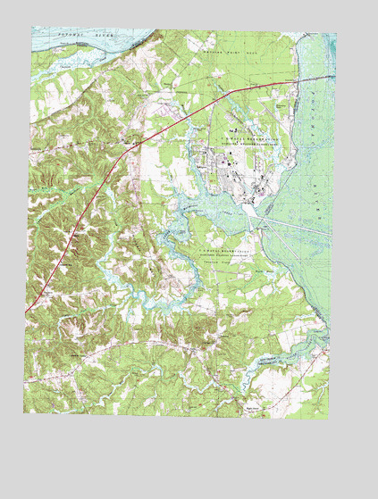 Dahlgren, VA USGS Topographic Map
