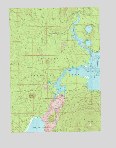Davis Mountain, OR USGS Topographic Map