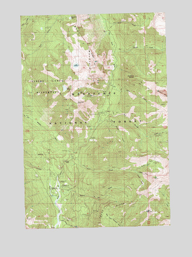 Davis Peak, WA USGS Topographic Map