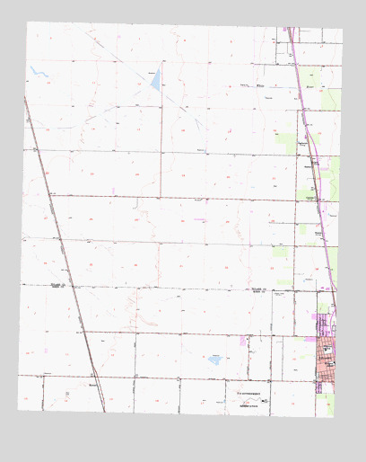 Delano West, CA USGS Topographic Map