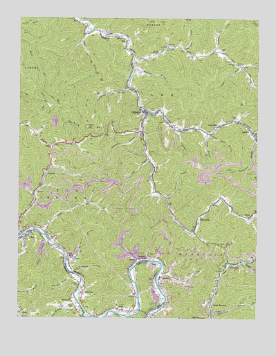 Delbarton, WV USGS Topographic Map