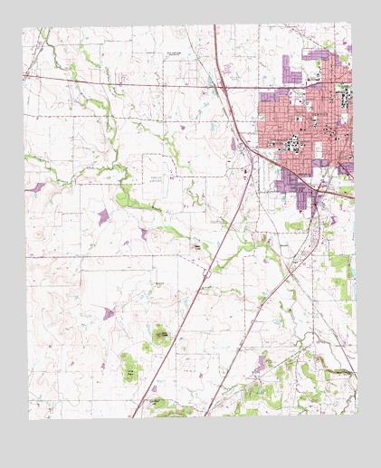 Denton West, TX USGS Topographic Map