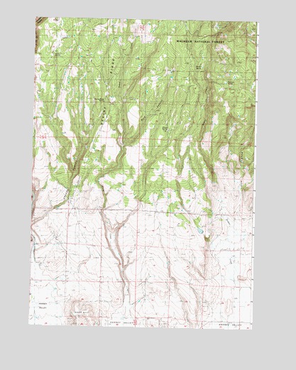 Devine Ridge South, OR USGS Topographic Map