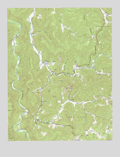 Diana, WV USGS Topographic Map