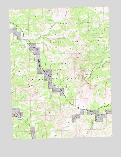 Dixie Mountain, CA USGS Topographic Map