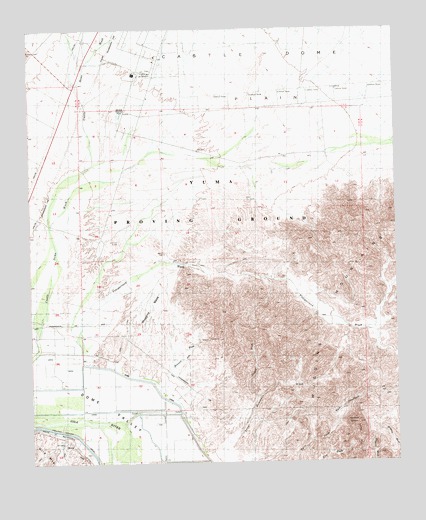 Dome, AZ USGS Topographic Map