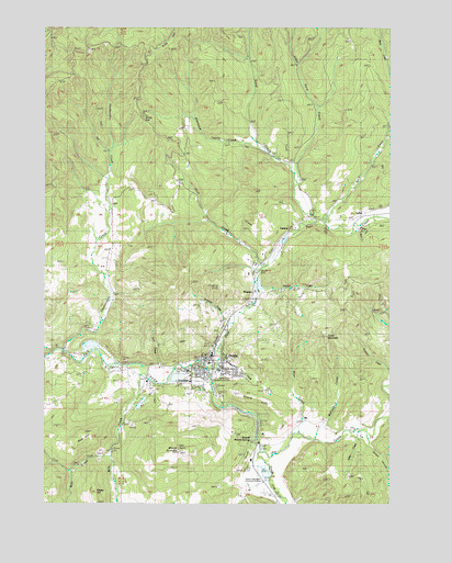 Drain, OR USGS Topographic Map