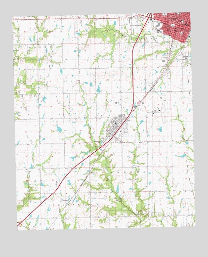 Durant South, OK USGS Topographic Map