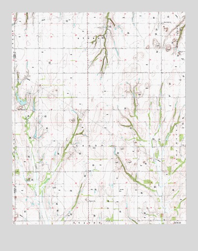 Eakly NE, OK USGS Topographic Map