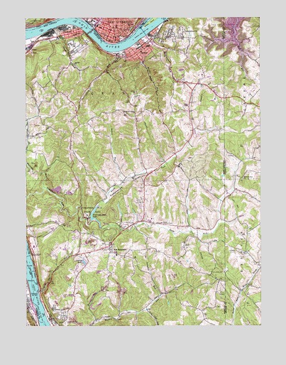 East Liverpool South, OH USGS Topographic Map