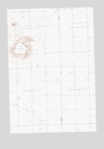 East Rainy Butte, ND USGS Topographic Map
