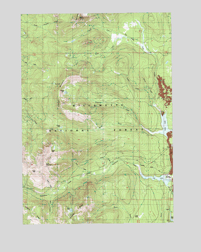 Echo Mountain, OR USGS Topographic Map