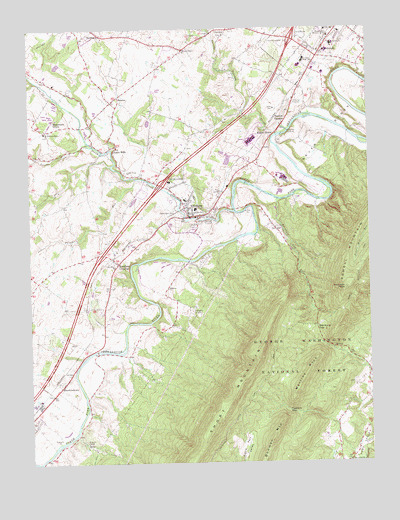 Edinburg, VA USGS Topographic Map