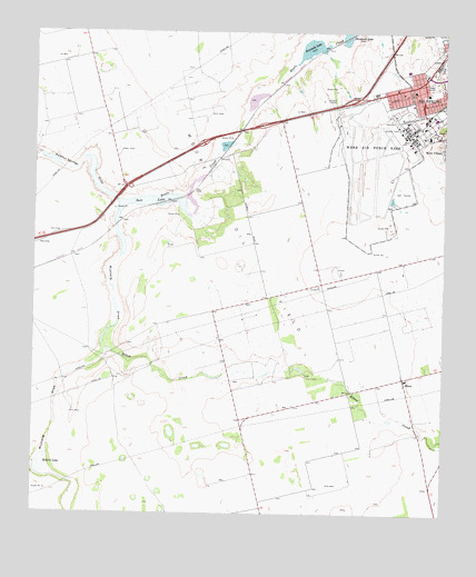 Elbow, TX USGS Topographic Map