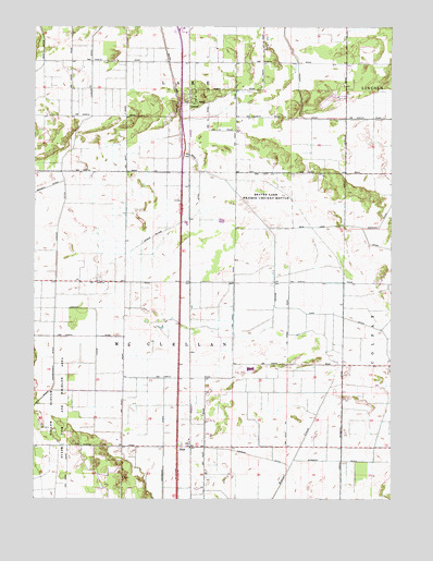 Enos, IN USGS Topographic Map