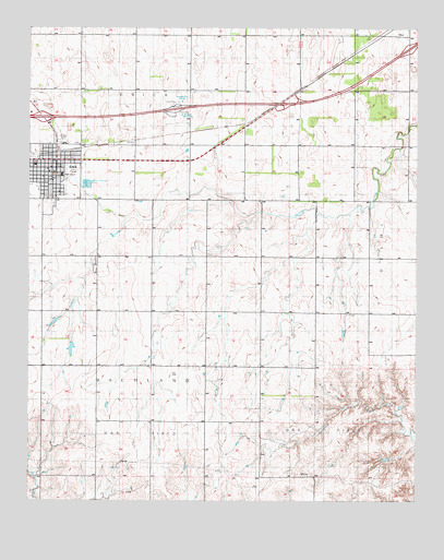 Erick, OK USGS Topographic Map