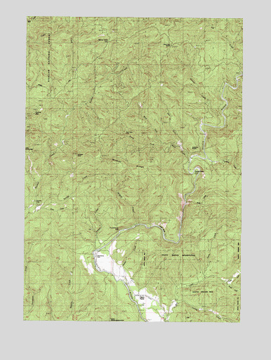 Euchre Mountain, OR USGS Topographic Map