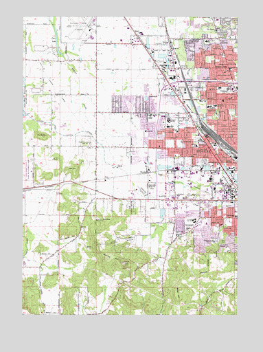 Eugene West, OR USGS Topographic Map