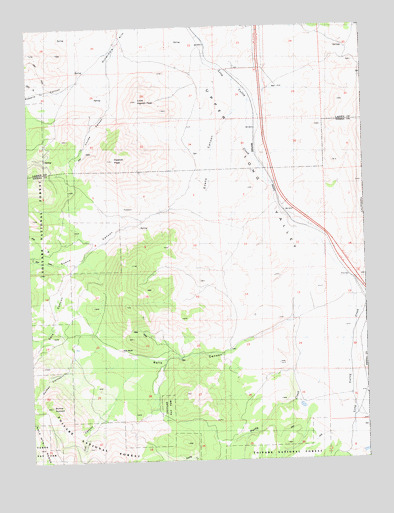 Evans Canyon, CA USGS Topographic Map