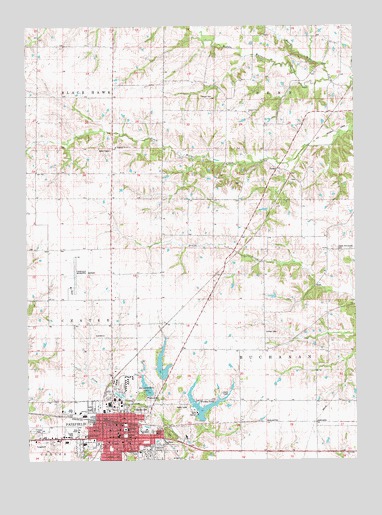 Fairfield North, IA USGS Topographic Map