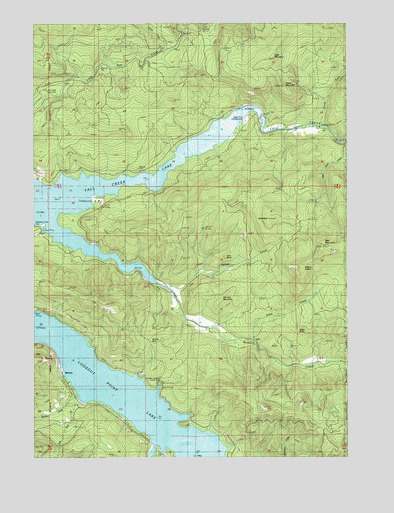 Fall Creek Lake, OR USGS Topographic Map