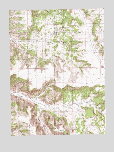 Firehole Basin, WY USGS Topographic Map