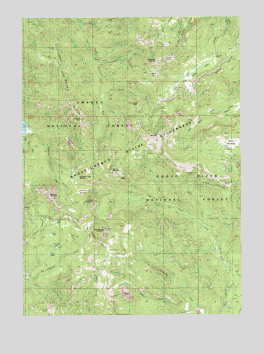 Fish Mountain, OR USGS Topographic Map