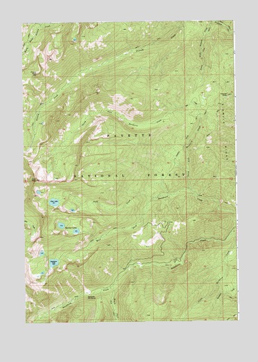 Fitsum Peak, ID USGS Topographic Map