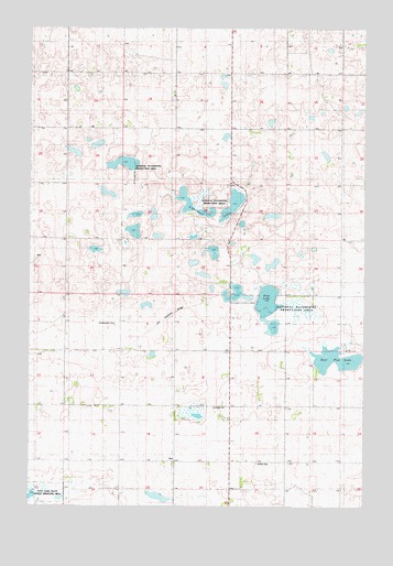 Flat Lake, SD USGS Topographic Map