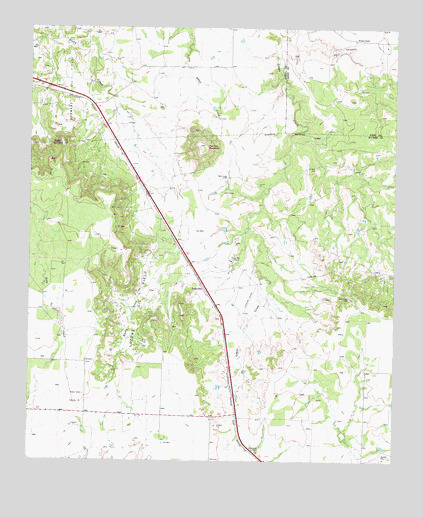 Flat Top Mountain, TX USGS Topographic Map