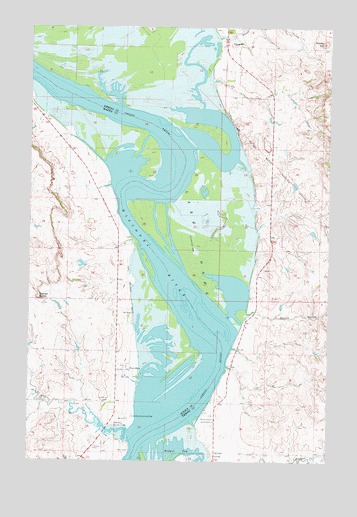 Fort Rice, ND USGS Topographic Map
