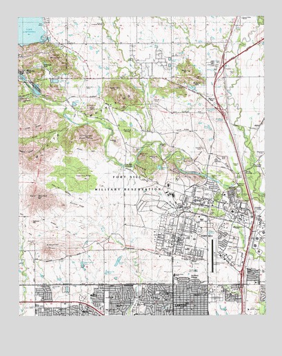 Fort Sill, OK USGS Topographic Map