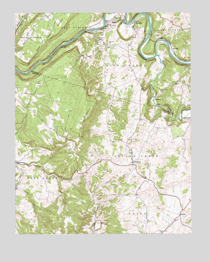 Fort Spring, WV Topographic Map - TopoQuest