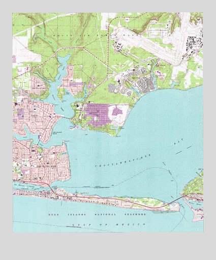 Fort Walton Beach, FL USGS Topographic Map