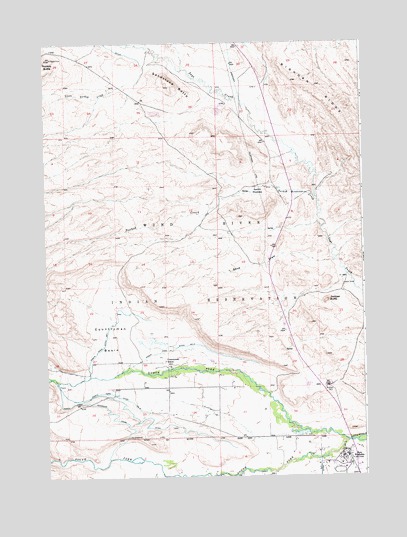 Fort Washakie Wyoming Map Fort Washakie, Wy Topographic Map - Topoquest