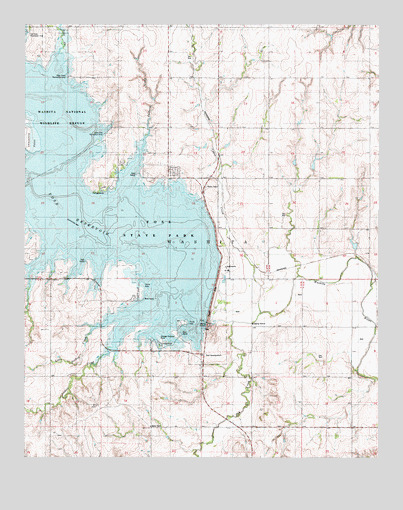 Foss Dam, OK USGS Topographic Map