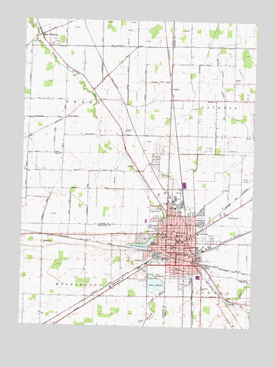 Fostoria, OH USGS Topographic Map