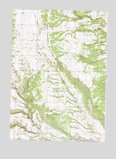 Fraker Mountain, WY USGS Topographic Map