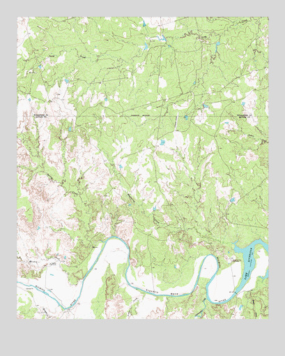 Franklin Bend, TX USGS Topographic Map