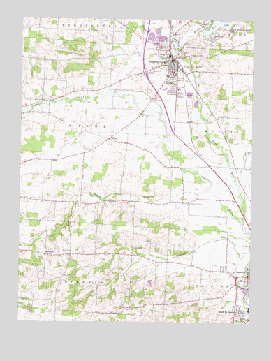Fredericktown, OH USGS Topographic Map